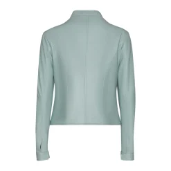 Shop Aqua Green Nappa Leather Jacket | Damen KLEIDUNG