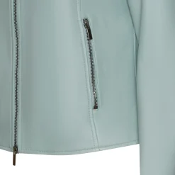 Shop Aqua Green Nappa Leather Jacket | Damen KLEIDUNG