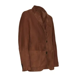 Clearance Bark-brown Suede Blazer | Herren KLEIDUNG