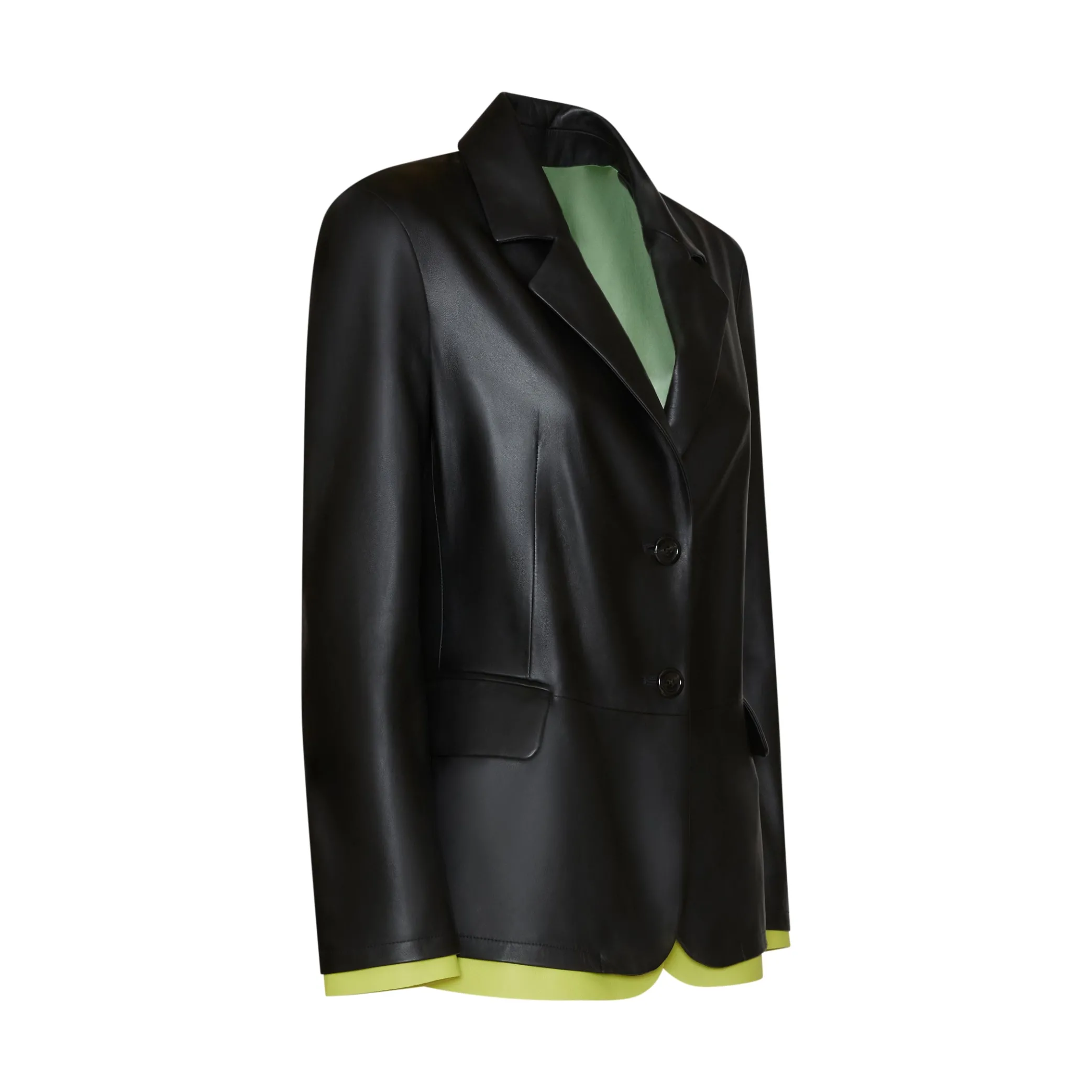 Outlet Nappa Leather Blazer With Contrasting Edging | Damen KLEIDUNG
