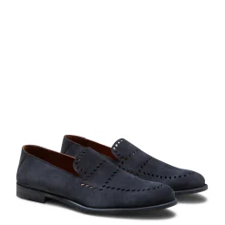 Discount Blue Woven Suede Slippers | Herren RELAXED MOOD|SLIP-ON