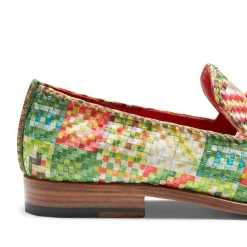 Store Brera Loafer In Green Embroidered Fabric | Herren BRERA|MOKASSINS