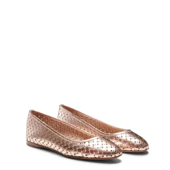 Shop Gold Leather Ballet Flat | Damen BALLERINAS