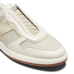 Sale Milk-white Leather And Fabric Sneaker | Herren SNEAKERS|ALLE SCHUHE