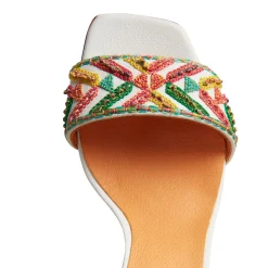 Best Multicoloured Embroidered Leather Sandal | Damen SPECIAL EMBROIDERY|SANDALEN