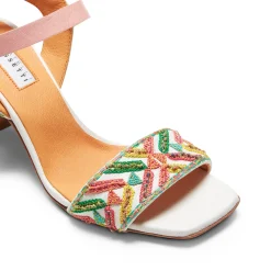 Best Multicoloured Embroidered Leather Sandal | Damen SPECIAL EMBROIDERY|SANDALEN