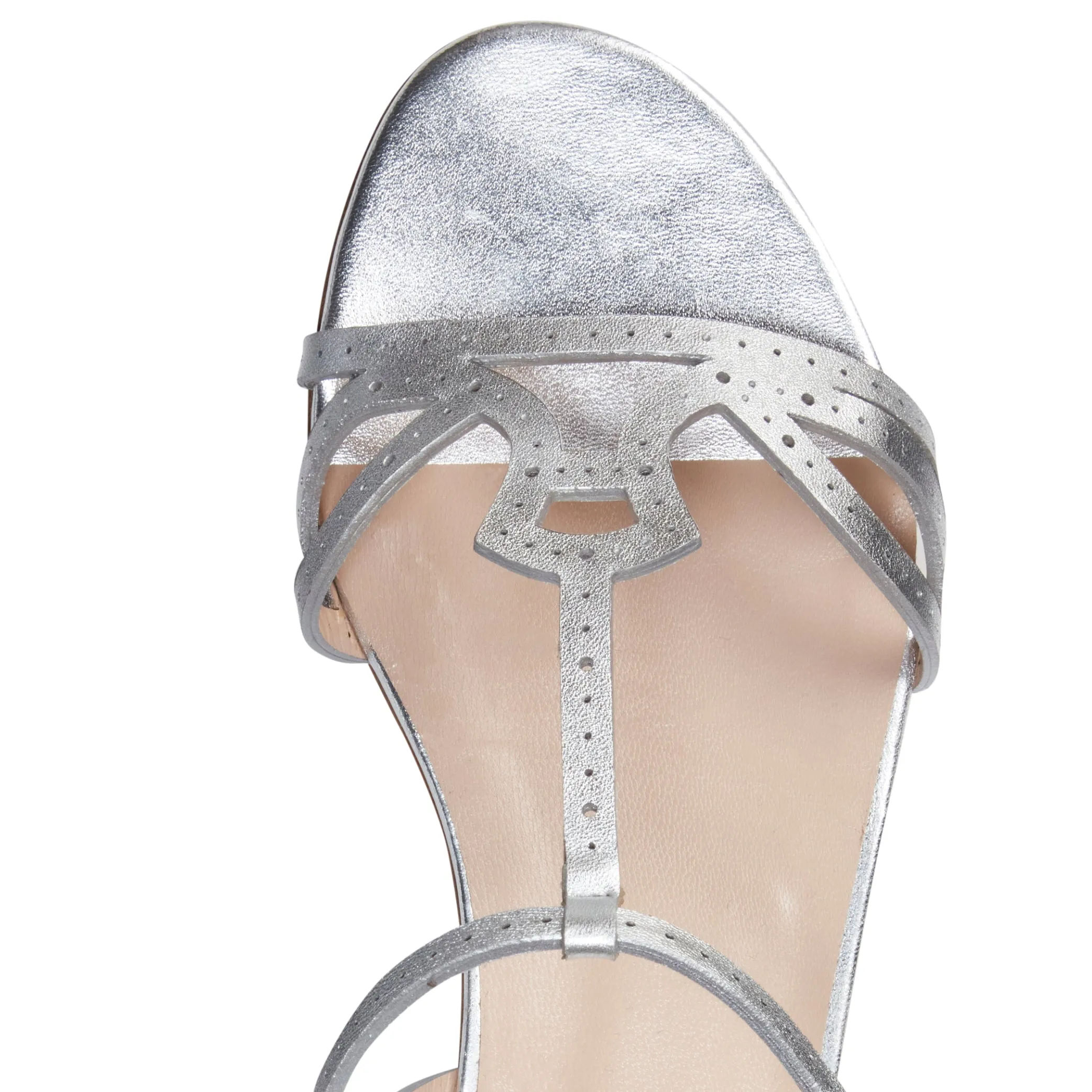 Outlet Sandalo Donna In Pelle Argento- Damen GARDEN PARTY|SANDALEN
