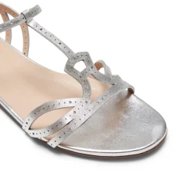 Outlet Sandalo Donna In Pelle Argento- Damen GARDEN PARTY|SANDALEN