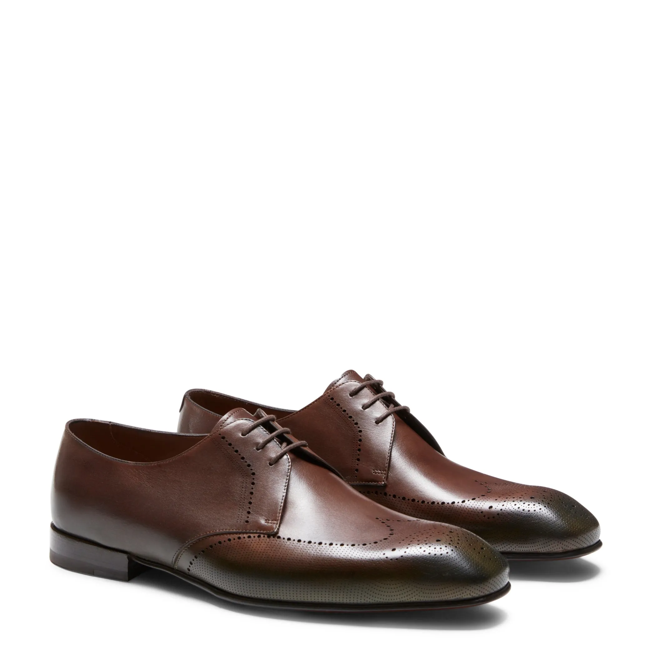 Cheap Tobacco Brown/green Leather Lace-up Shoe | Herren SCHNÜRSCHUHE