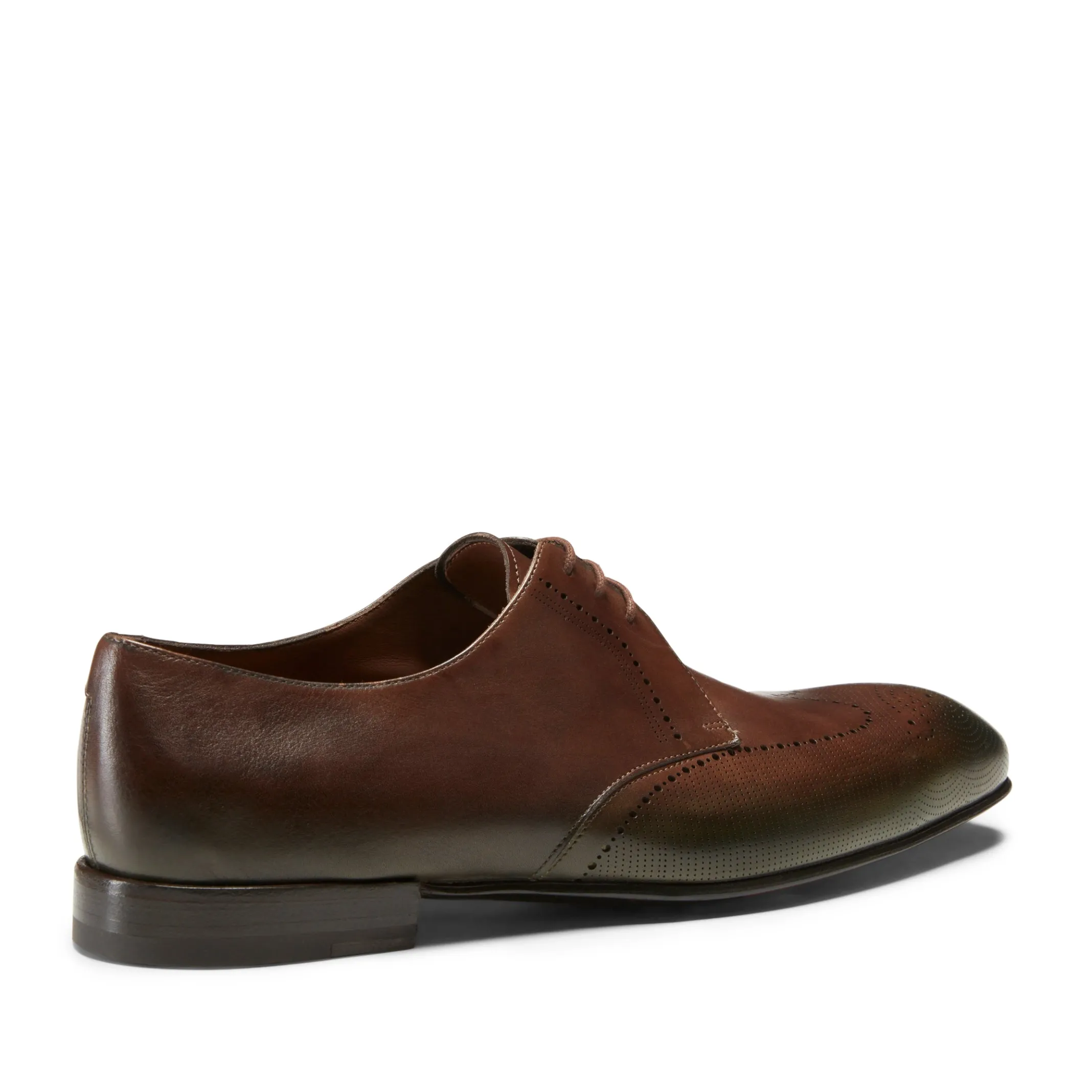 Cheap Tobacco Brown/green Leather Lace-up Shoe | Herren SCHNÜRSCHUHE